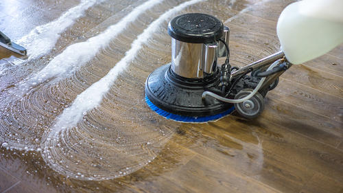 An example image of vinyl flooring similar to what Flexgreen can clean in commercial buildings throughout the Carolinas and Virginia.